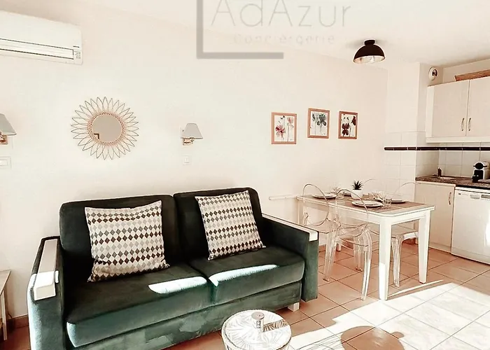 Les Rivages 2p Terrasse Parking Ac 50 M דירה מנטון