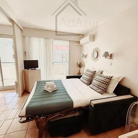 Les Rivages 2p Terrasse Parking Ac 50 M * Menton